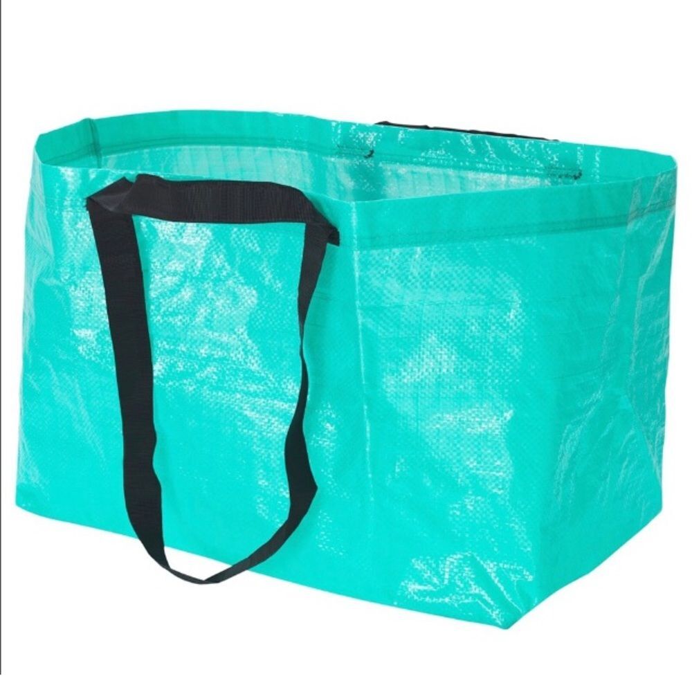 IKEA SLUKIS Turquoise Shopping Bag